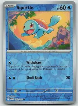 Pokemon Squirtle 007/165 151 Common Reverse Holo NM - Image 1