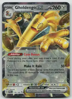 Pokemon Gholdengo ex 139/182 Paradox Rift Double Rare Holo NM - Image 1