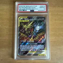 Zapdos Moltres Articuno GX Stained Glass Bird HF ETB Promo Pokemon 2019 PSA 10! - Image 1
