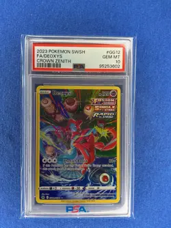 2023 POKEMON SWORD & SHIELD CROWN ZENITH #GG12 FULL ART/DEOXYS PSA 10 - Image 1