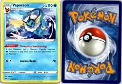 Rare Near Mint Vaporeon 030/185 Vivid Voltage Pokemon - Image 3
