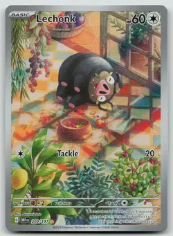 Pokemon Lechonk 209/197 Obsidian Flames Illustration Rare Holo NM - Image 1