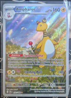 Pokemon TCG Ampharos 090/086 Mega Evo: Chaos Rising CRI Illustration Rare - NM - Image 1
