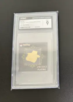 Pokemon TCG Snorlax striking popping candy 24k gold plating sticker - CGC 9 MINT - Image 1