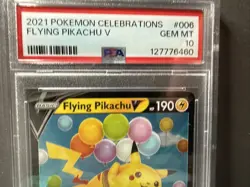 2021 POKEMON CELEBRATIONS #006 FLYING PIKACHU V PSA 10 - Image 2