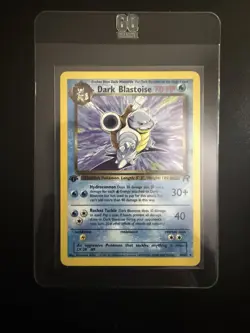 Pokemon TCG 1st Edition Dark Blastoise 20/82 Rare Non-Holo NM - Image 1