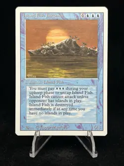 ISLAND FISH JASCONIUS Revised Edition 1994 Magic The Gathering MTG 🔥Rare🔥 - Image 1