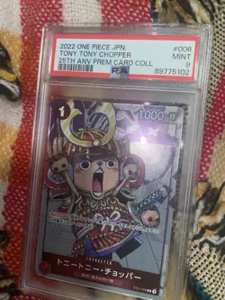 PSA 9 2022 One Piece JP Tony Tony Chopper 25th Anniversary Card Collection #006 - Image 1