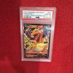 2020 JPN POKEMON SWORD & SHIELD CHARIZARD VMAX STARTER SET 2 CHARIZARD V PSA 10 - Image 2
