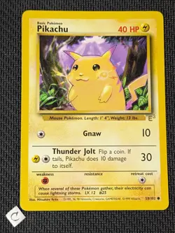 Pikachu 58/102 - E3 Stamped Promo Base Set WOTC Pokemon TCG LP- - Image 1