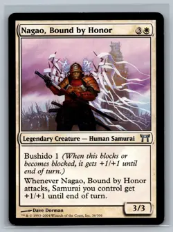 Magic MTG Champions of Kamigawa Nagao, Bound by Honor #36/306 TCG CCG - Image 1