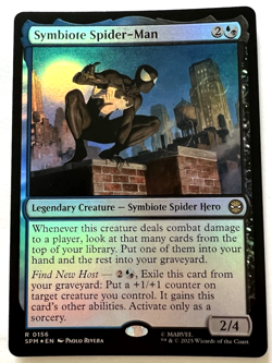 Symbiote Spider-Man #0156 FOIL Rare - SPM Marvel's Spider-Man MTG PACK FRESH - Image 1