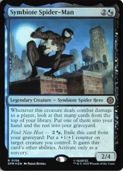 Symbiote Spider-Man #0156 FOIL Rare - SPM Marvel's Spider-Man MTG PACK FRESH - Image 2