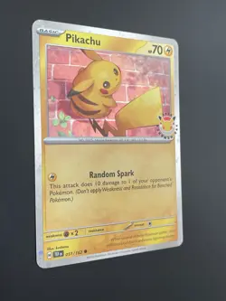 Pokemon 30th Anniversary Day Stamped Holo Pikachu Promo Card (near mint) - Image 4
