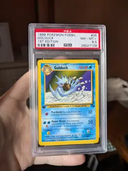 PSA 8.5 1st Edition Golduck - Fossil 35/62 Pokemon Card WOTC TCG LOW POP 1999 - Image 1