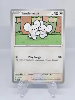 157/191 TANDEMAUS | COMMON | SURGING SPARKS POKEMON CARD - Image 1