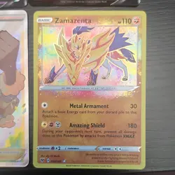 Pokemon TCG Hop and Dogs 4 Card Lot: Hop FA, Zacian V, Zamazenta V, Zamazenta AR - Image 4