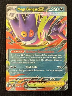 Pokemon TCG Card Mega Gengar ex 056/094 Phantasmal Flames Double Rare Near Mint - Image 1