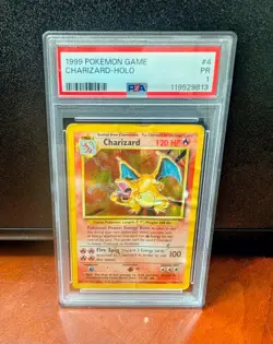 1999 Pokemon Charizard Holo Base Set Unlimited 4/102 -PSA 1 - Image 1