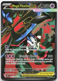 Mega Floette ex 101/086 Ultra Rare Chaos Rising Pokemon Holo Near Mint - Image 1