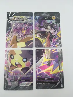 Pokemon TCG Morpeko V-Union SWSH287/ 288 /289/290 Black Star Promo SET NM - Image 1