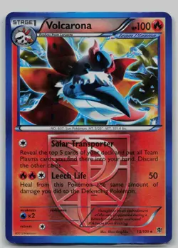 Volcarona 13/101 Rare Plasma Blast Pokemon Reverse Holo Moderately Played - Image 1