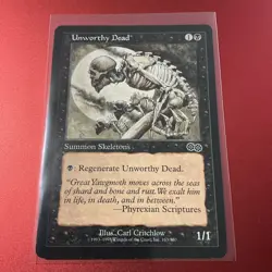 Unworthy Dead Magic The Gathering Urza's Saga MTG Skeleton - Image 1