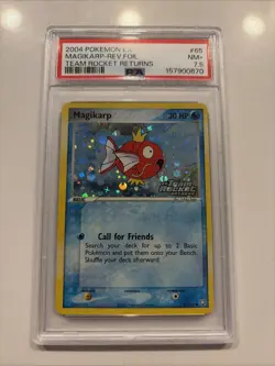2004 Pokemon EX Magikarp Rev. Foil Team Rocket Returns #65 PSA 7.5 - Image 1