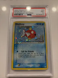 2004 Pokemon EX Magikarp Rev. Foil Team Rocket Returns #65 PSA 7.5 - Image 2