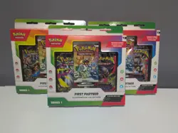 3x Pokemon First Partner Illustration Collection Series 1 Box - Image 1