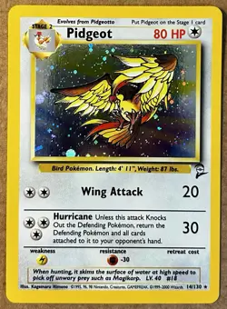 Pokemon TCG Pidgeot 014/130 Base Set 2 Holo Unlimited (NM) - Image 1