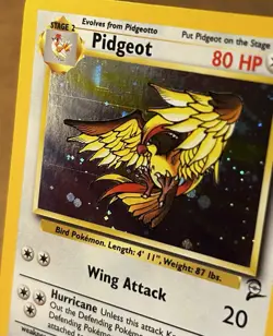 Pokemon TCG Pidgeot 014/130 Base Set 2 Holo Unlimited (NM) - Image 2