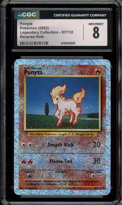 Pokemon Ponyta Legendary Coll. Reverse Holo #87 CGC 8 - Image 1