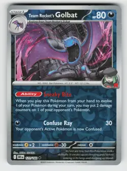 Team Rocket's Golbat 121/182 Destined Rivals UC Reverse Holo NM/M Pokemon - Image 1