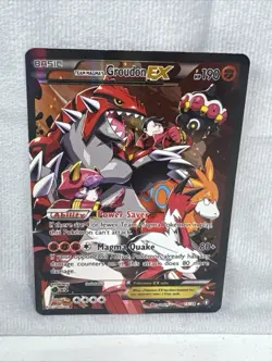 Team Magma's Groudon EX 15/34 Double Crisis Full Art Holo Ultra Rare 2015 - Image 1