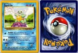 Pokemon Card - Squirtle 63/102 Base Set Unlimited Common Moderately Played - Image 3