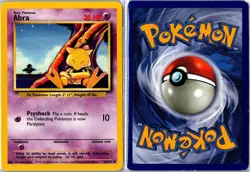 Pokemon Card - Abra Base Set 2 65/130 2000 Common Moderately Played - Image 3