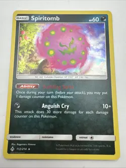 Spiritomb Holo 112/214 Unbroken Bonds Pokemon Card - Image 1