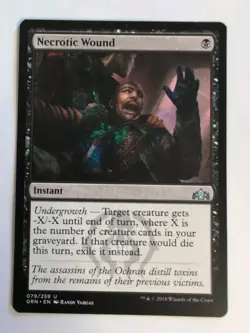 Necrotic Wound 079/259 Guilds Of Ravnica Uncommon MTG NM - Image 1