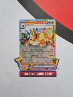 Pokemon TCG Prismatic Evolutions Flareon EX Double Rare Holo Card 014/131 - Image 2