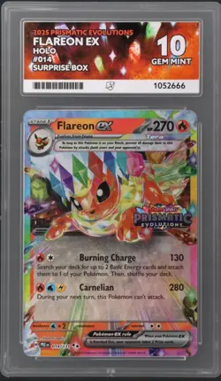 Flareon Ex 014/131 ACE 10 Stamped Promo Prismatic Evolutions Pokemon TCG Gem 💎 - Image 1