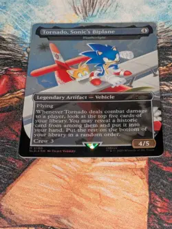 MTG Foil Weatherlight as "Tornado, Sonic's Biplane" Secret Lair X Sonic - Image 1