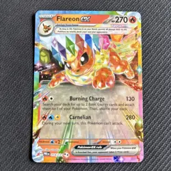 Pokemon TCG Flareon EX Prismatic Evolutions Card 014/131 Double Rare Card - Image 1