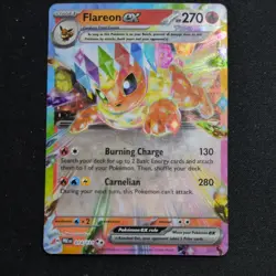 Pokemon TCG Flareon EX 014/131 Prismatic Evolutions Double Rare - Image 1