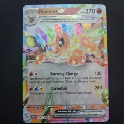 Pokemon TCG Flareon EX 014/131 Prismatic Evolutions Card - Image 1