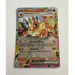 Pokemon TCG Flareon ex Sv: Prismatic Evolutions 014/131 Double Rare Holo EN - Image 1