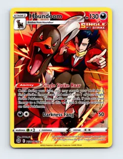 NM Houndoom TG10/TG30 Brilliant Stars Trainer Gallery Ultra Rare Pokemon Card - Image 1