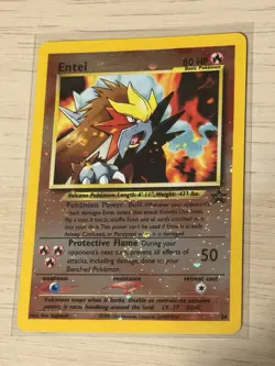 Pokemon TCG ENTEI (#34/53) Wotc Promo Vtg 2001 Reverse Holo Swirl 🌀 LP - Image 1