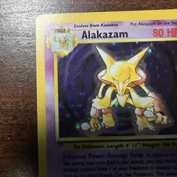 Pokemon Alakazam 1/102 Base Set Holo Unlimited English 1999 Moderately Played - Image 2