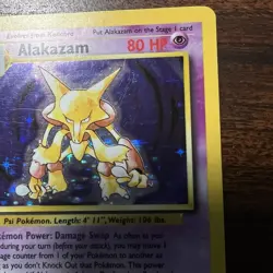 Pokemon Alakazam 1/102 Base Set Holo Unlimited English 1999 Moderately Played - Image 3